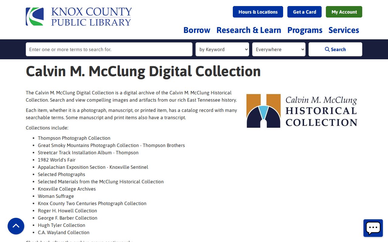 Knoxville people directories in the McClung Digital Collection