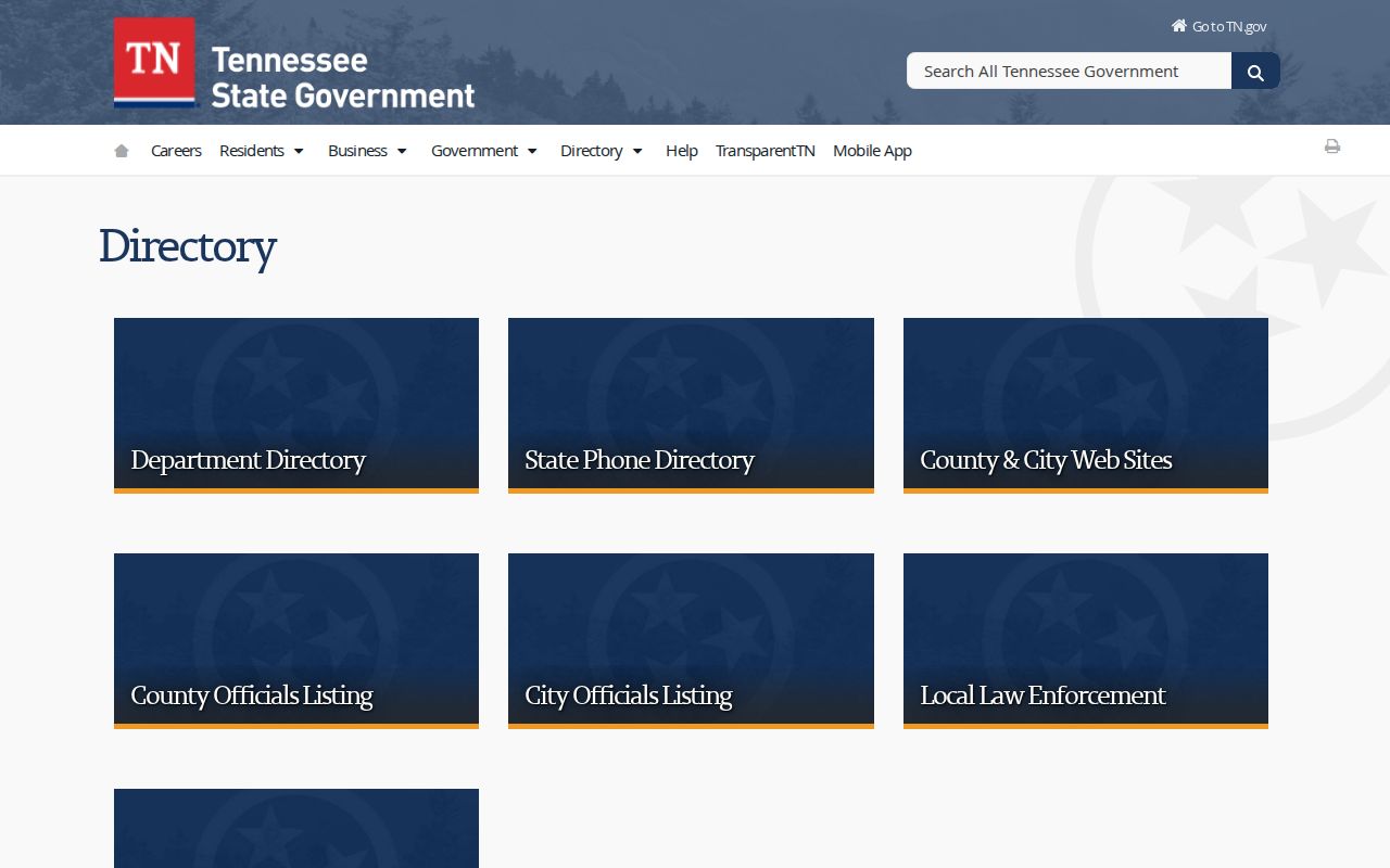 Knoxville people directories through the Tennessee state directory hub