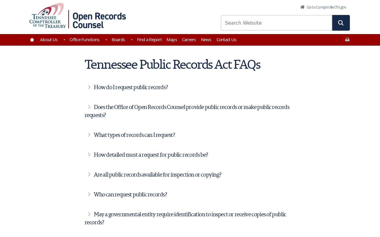 Knoxville public records guidance under the Tennessee Public Records Act